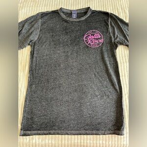 Gotta Race Grey and Pink Graphic T-Shirt